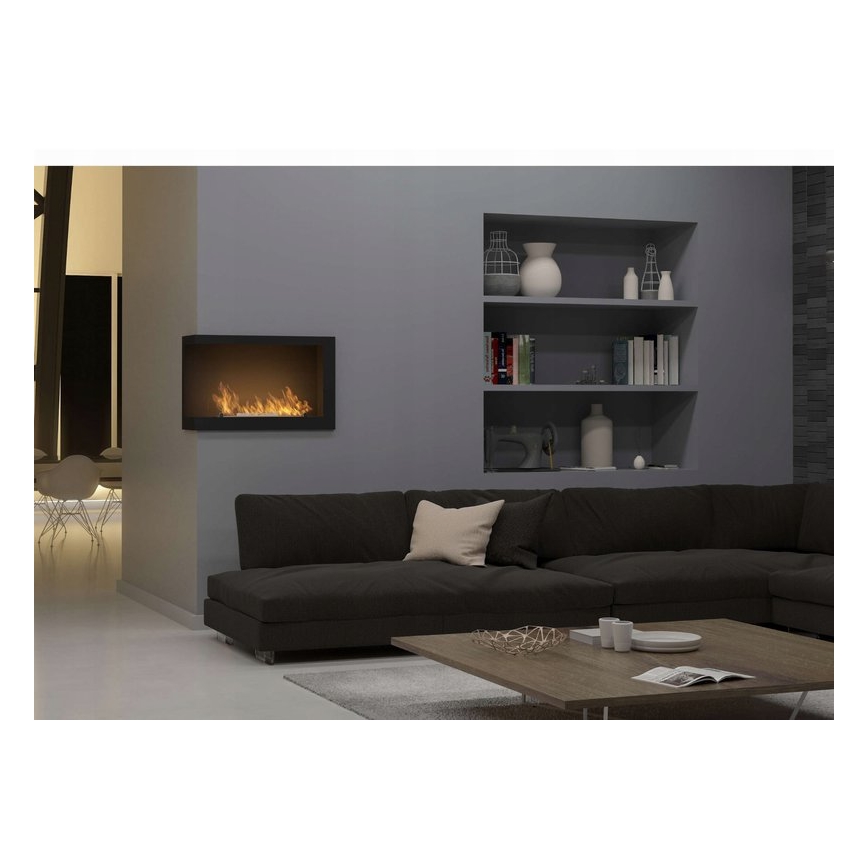 InFire - Hoekhaard BIO 84x54 cm 3kW zwart