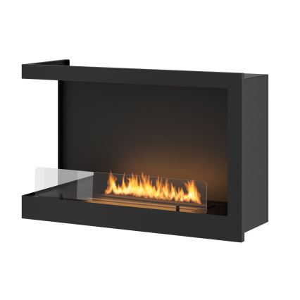 InFire - Hoekhaard BIO 84x54 cm 3kW zwart