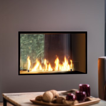 InFire - Inbouw BIO-open haard 48,5x83,5 cm 3,5kW zwart