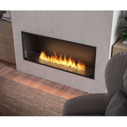 InFire - Inbouw BIO-open haard 49,4x124,4 cm 6kW zwart