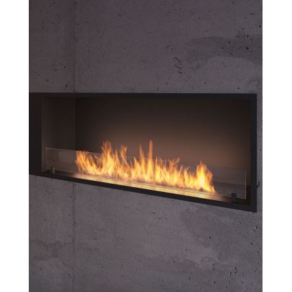 InFire - Inbouw BIO-open haard 49,4x124,4 cm 6kW zwart