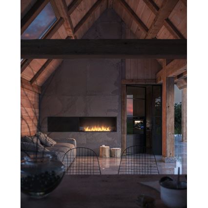 InFire - Inbouw BIO-open haard 49,4x124,4 cm 6kW zwart