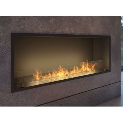 InFire - Inbouw BIO-open haard 49,4x124,4 cm 6kW zwart