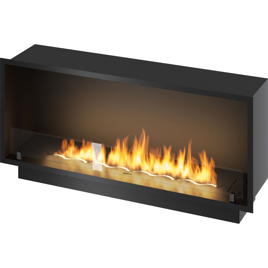 InFire - Inbouw BIO-open haard 49,4x124,4 cm 6kW zwart