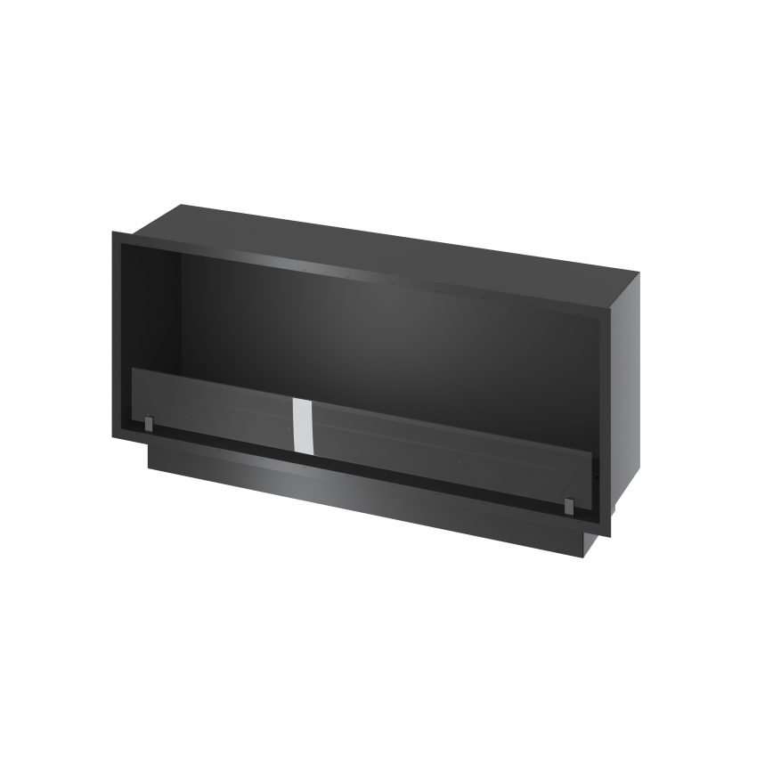 InFire - Inbouw BIO-open haard 49,4x124,4 cm 6kW zwart