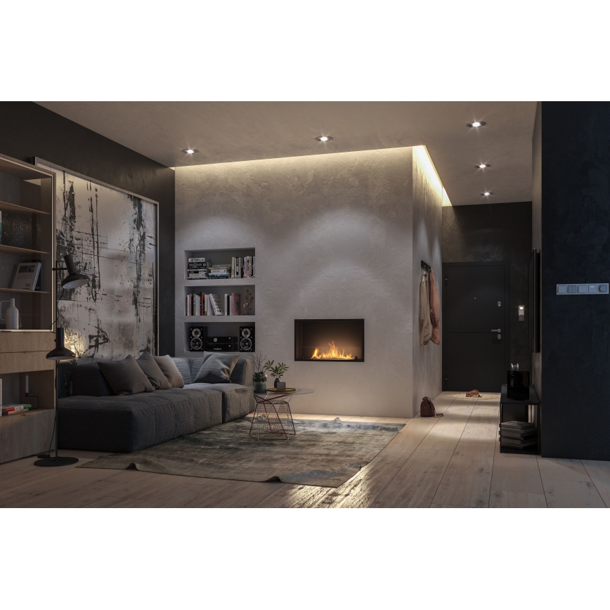 InFire - Inbouw BIO-open haard 49,4x84,4 cm 3,5kW zwart