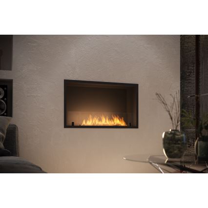 InFire - Inbouw BIO-open haard 49,4x84,4 cm 3,5kW zwart