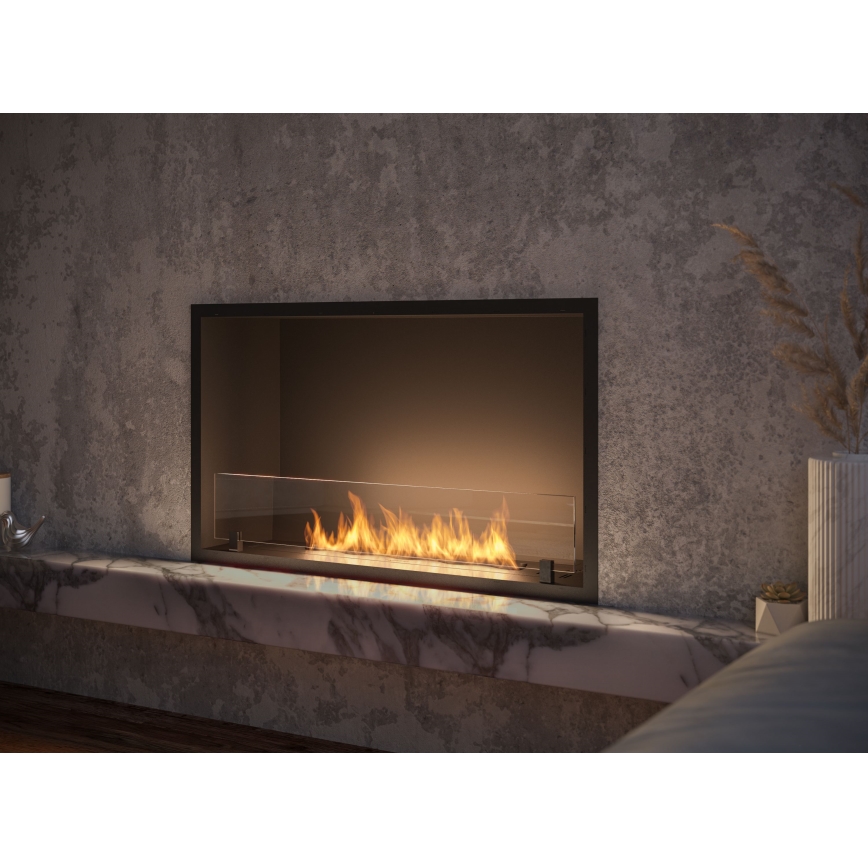 InFire - Inbouw BIO-open haard 49,4x84,4 cm 3,5kW zwart