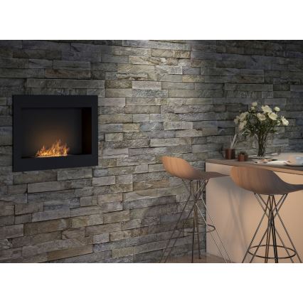 InFire - Inbouw BIO-open haard 49x60 cm 3kW zwart