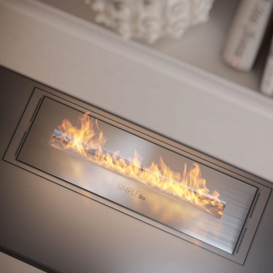 InFire - Inbouw BIO-open haard 5,5x50 cm 3kW mat chroom