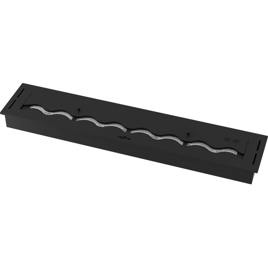 InFire - Inbouw BIO-open haard 7,5x100 cm 6kW zwart