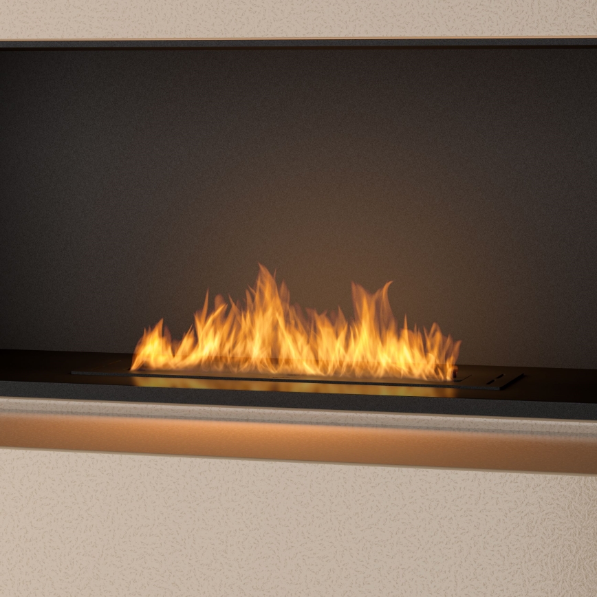 InFire - Inbouw BIO-open haard 7,5x60 cm 3,5kW zwart