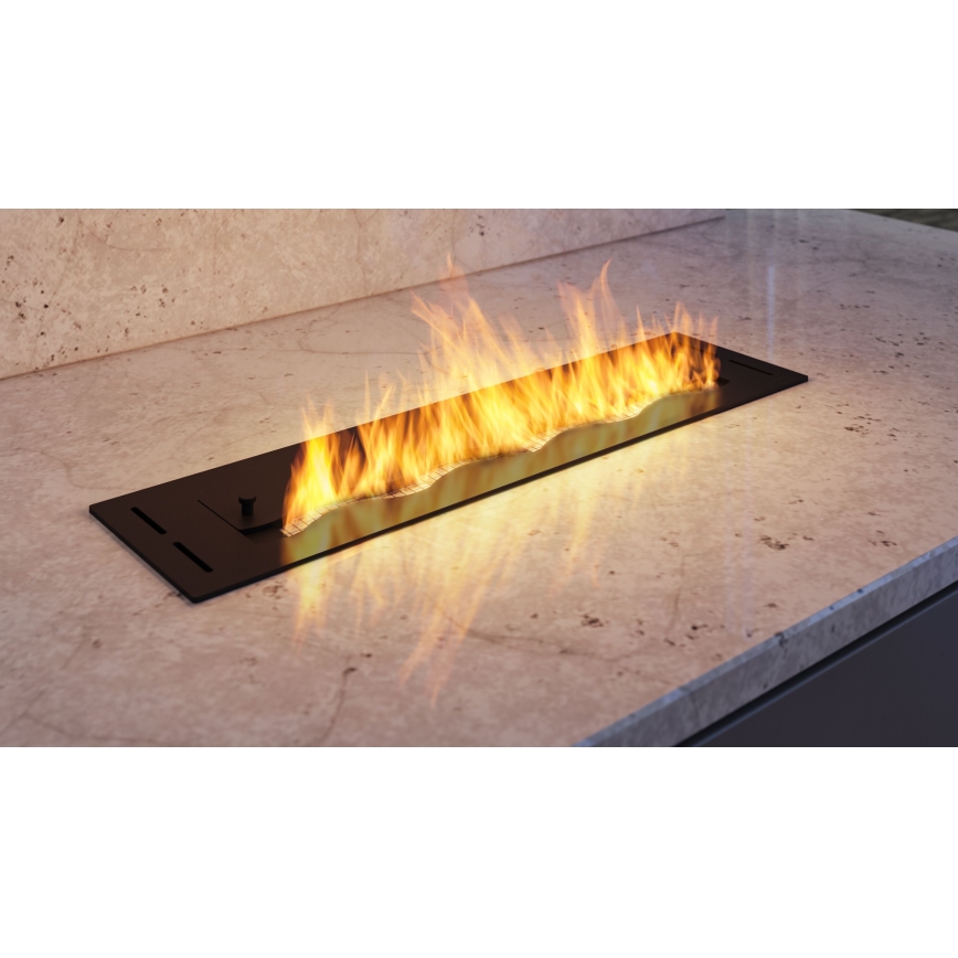 InFire - Inbouw BIO-open haard 7,5x60 cm 3,5kW zwart