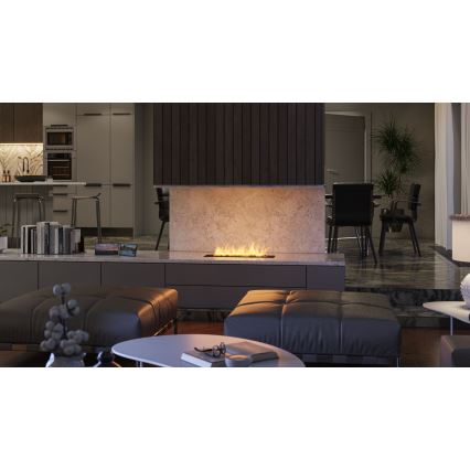 InFire - Inbouw BIO-open haard 7,5x60 cm 3,5kW zwart