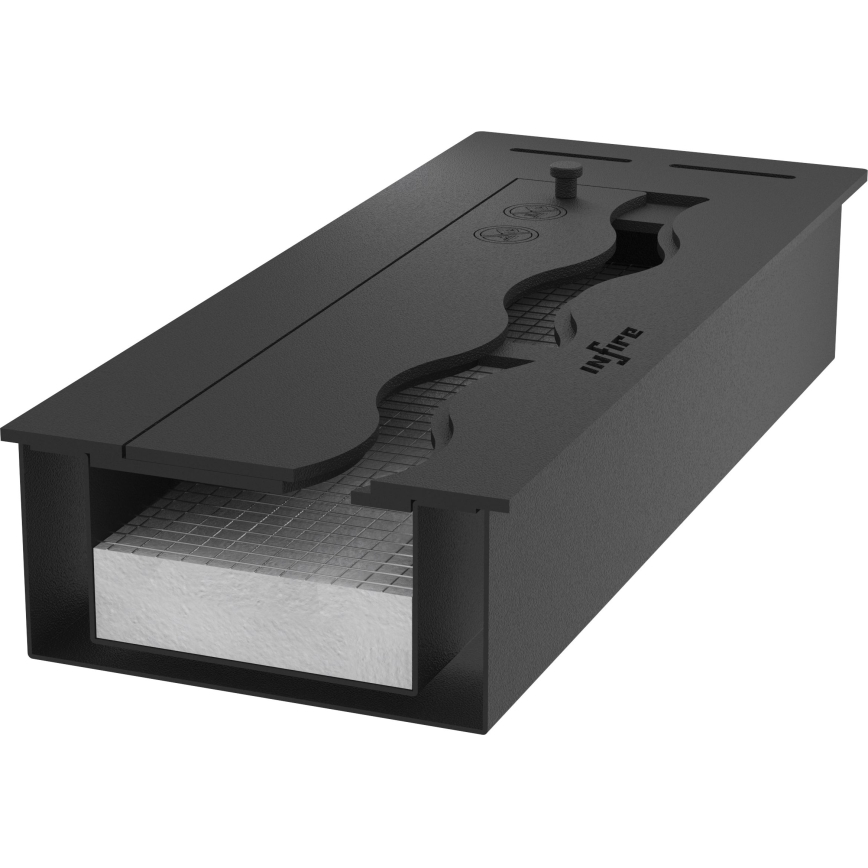 InFire - Inbouw BIO-open haard 7,5x60 cm 3,5kW zwart