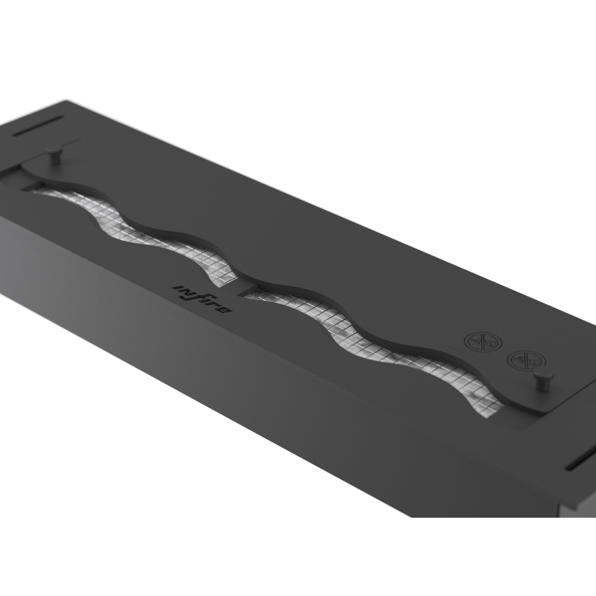 InFire - Inbouw BIO-open haard 7,5x60 cm 3,5kW zwart