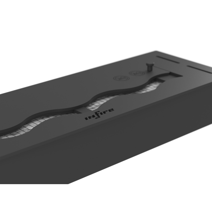 InFire - Inbouw BIO-open haard 7,5x60 cm 3,5kW zwart