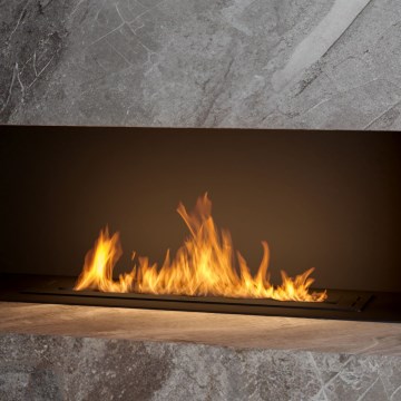 InFire - Inbouw BIO-open haard 7,5x80 cm 6kW zwart