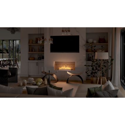 InFire - Inbouw BIO-open haard 7,5x80 cm 6kW zwart