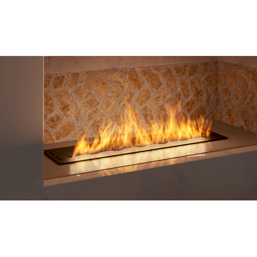InFire - Inbouw BIO-open haard 7,5x80 cm 6kW zwart