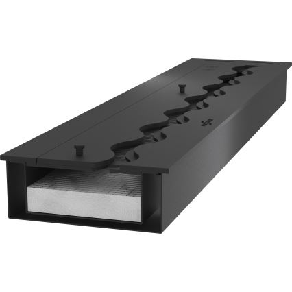 InFire - Inbouw BIO-open haard 7,5x80 cm 6kW zwart