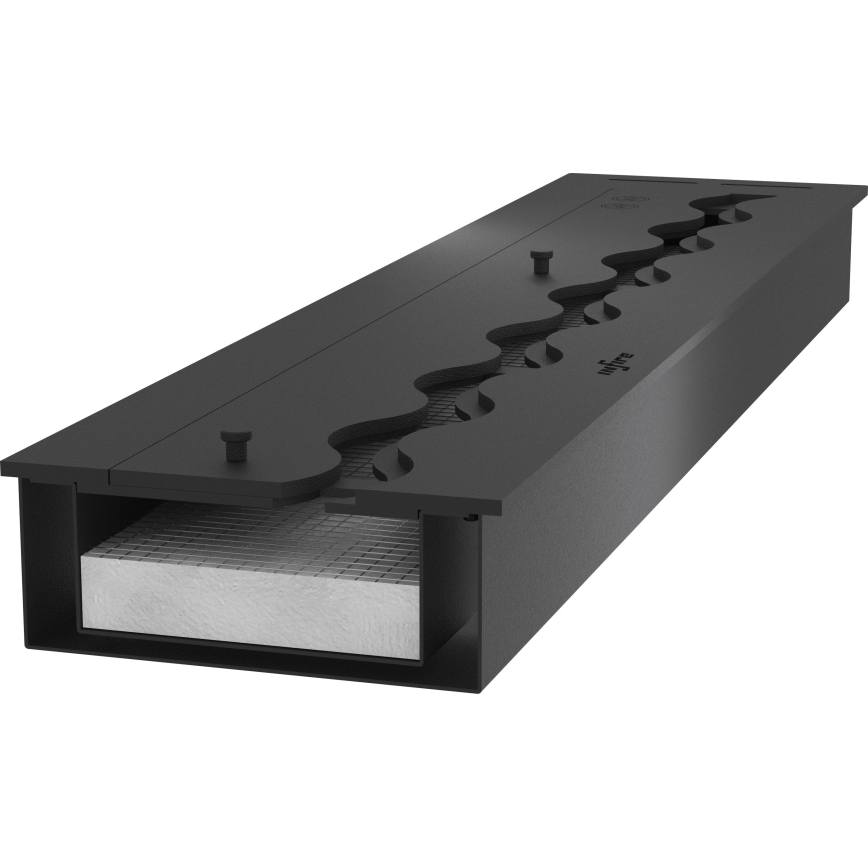InFire - Inbouw BIO-open haard 7,5x80 cm 6kW zwart