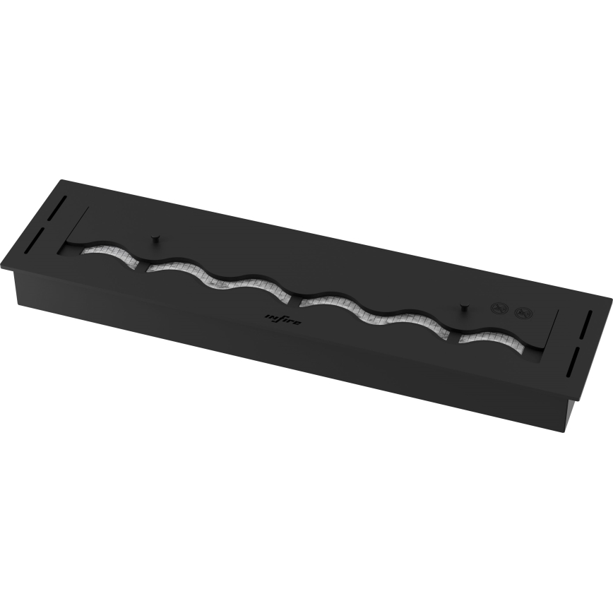 InFire - Inbouw BIO-open haard 7,5x80 cm 6kW zwart
