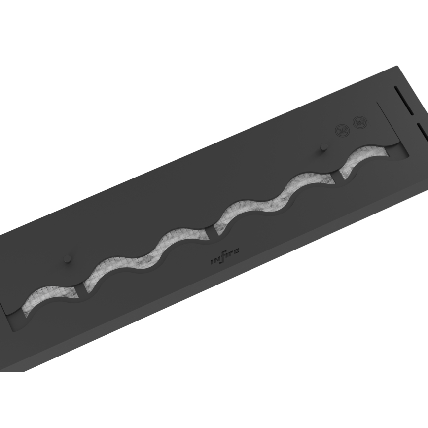 InFire - Inbouw BIO-open haard 7,5x80 cm 6kW zwart