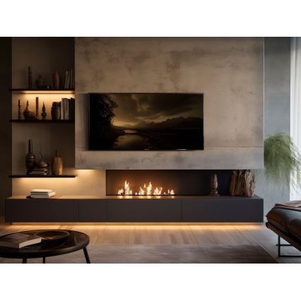 InFire - Inbouw BIO-open haard 8,5x100 cm 6kW zwart