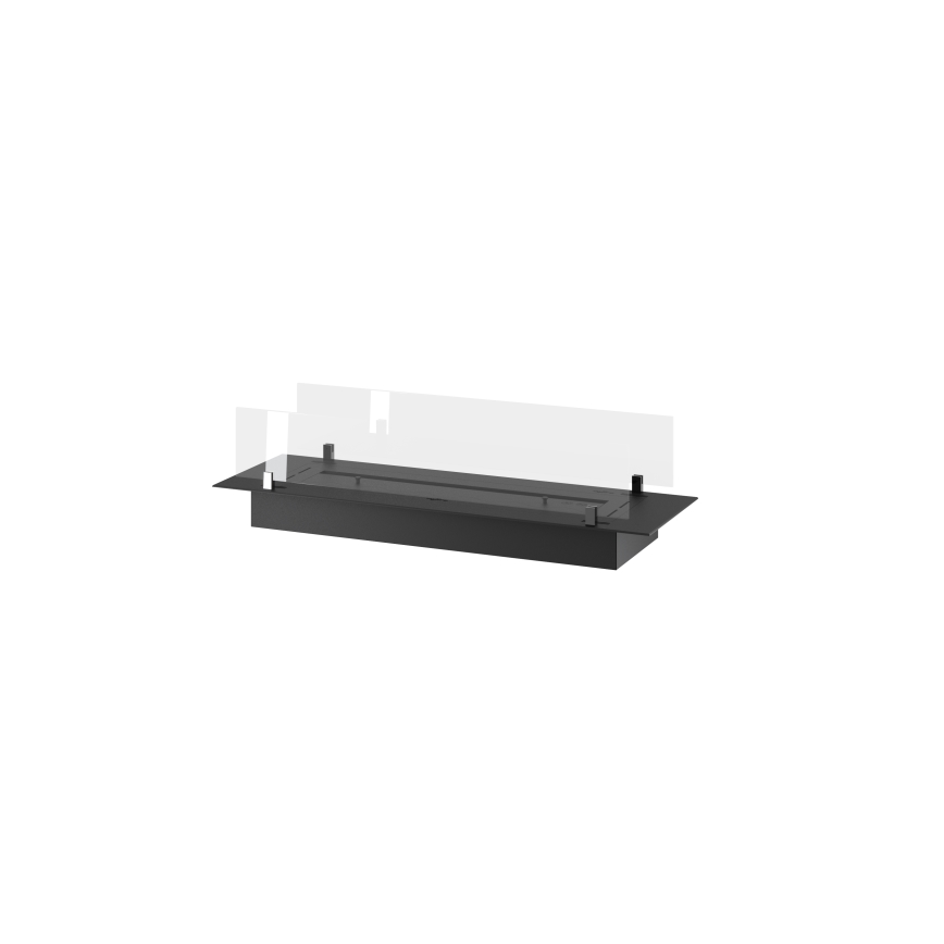 InFire - Inbouw BIO-open haard 8,5x100 cm 6kW zwart