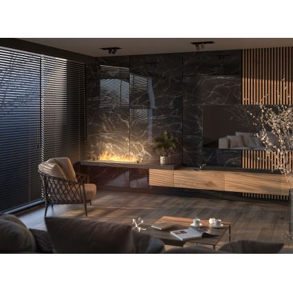 InFire - Inbouw BIO-open haard 8,5x120 cm 6kW zwart