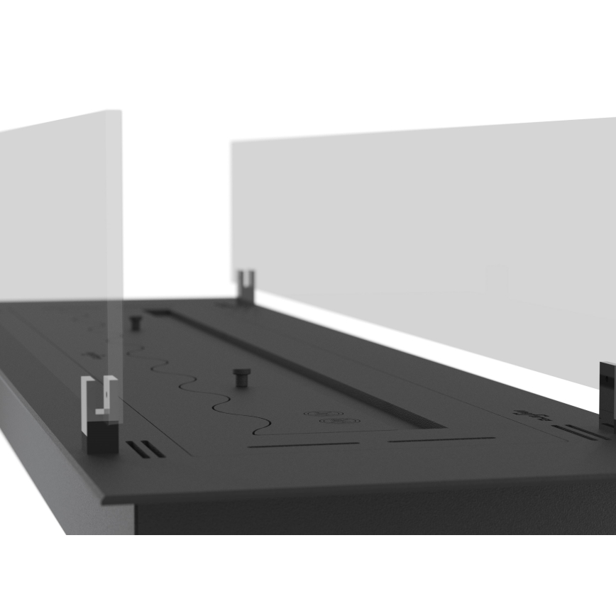 InFire - Inbouw BIO-open haard 8,5x120 cm 6kW zwart