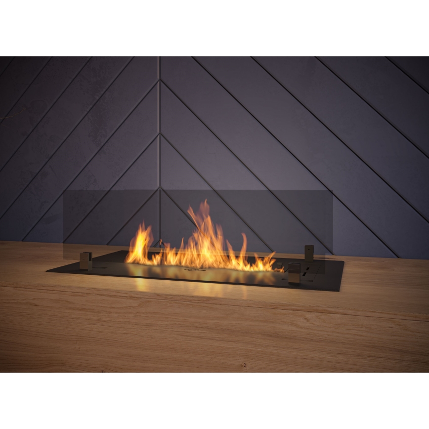 InFire - Inbouw BIO-open haard 8,5x60 cm 3,5kW zwart