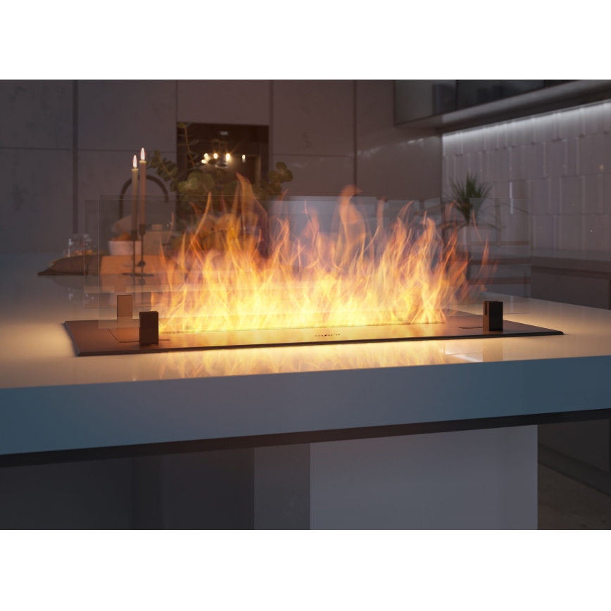 InFire - Inbouw BIO-open haard 8,5x60 cm 3,5kW zwart