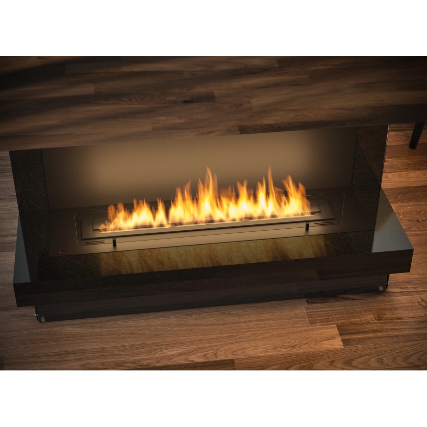 InFire - Inbouwhaard BIO 100x45 cm 3kW zwart