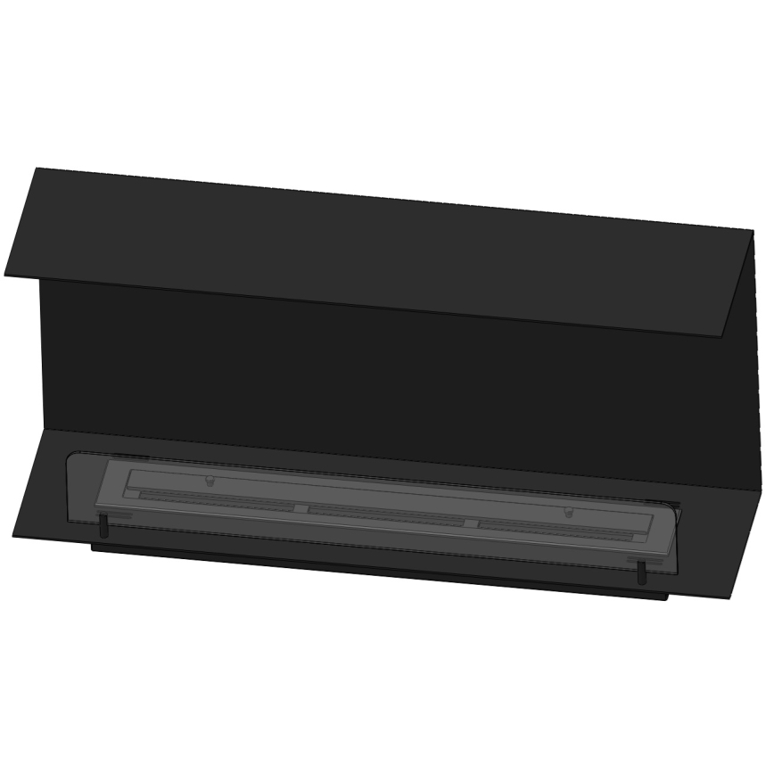 InFire - Inbouwhaard BIO 100x45 cm 3kW zwart