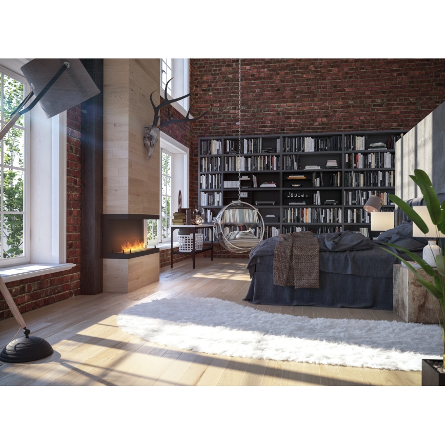 InFire - Inbouwhaard BIO 100x50 cm 3kW zwart