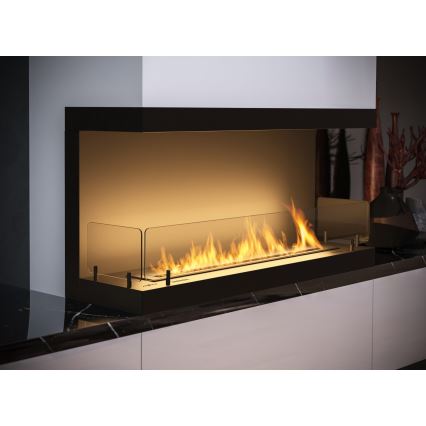 InFire - Inbouwhaard BIO 100x50 cm 3kW zwart