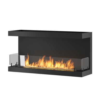 InFire - Inbouwhaard BIO 100x50 cm 3kW zwart