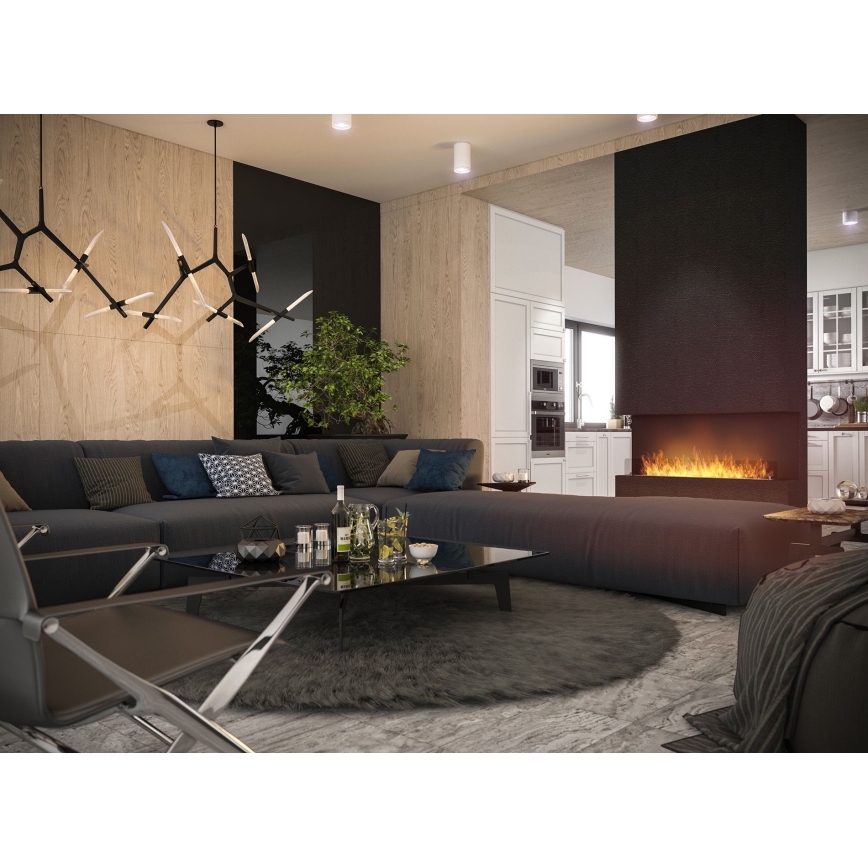 InFire - Inbouwhaard BIO 120x45 cm 3kW zwart