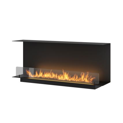 InFire - Inbouwhaard BIO 120x45 cm 3kW zwart