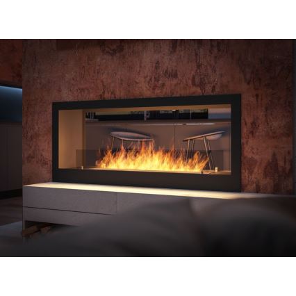 InFire - Inbouwhaard BIO 120x50 cm 3kW tweezijdig