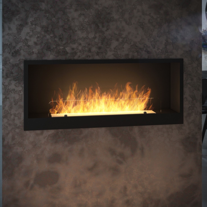 InFire - Inbouwhaard BIO 120x50 cm 3kW zwart