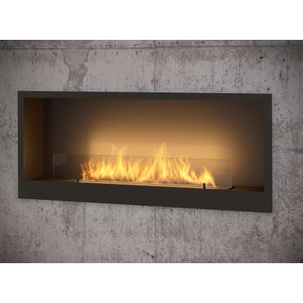 InFire - Inbouwhaard BIO 120x50 cm 3kW zwart