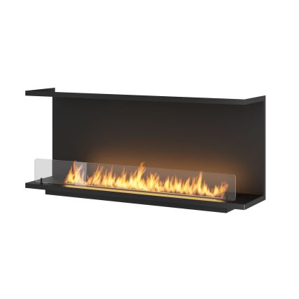 InFire - Inbouwhaard BIO 120x50 cm 3kW zwart