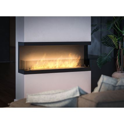 InFire - Inbouwhaard BIO 120x50 cm 5kW zwart