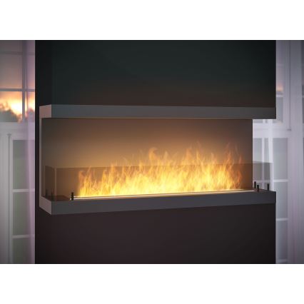 InFire - Inbouwhaard BIO 120x50 cm 5kW zwart