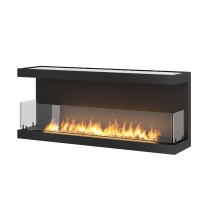 InFire - Inbouwhaard BIO 120x50 cm 5kW zwart