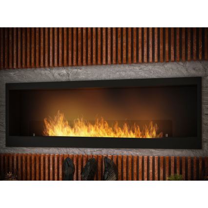 InFire - Inbouwhaard BIO 150x50 cm 4,2kW zwart