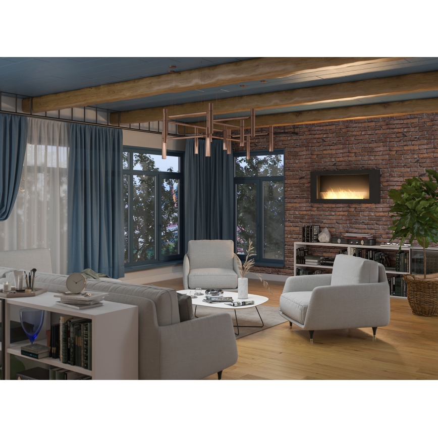 InFire - Wandhaard BIO 120x56 cm 3kW zwart